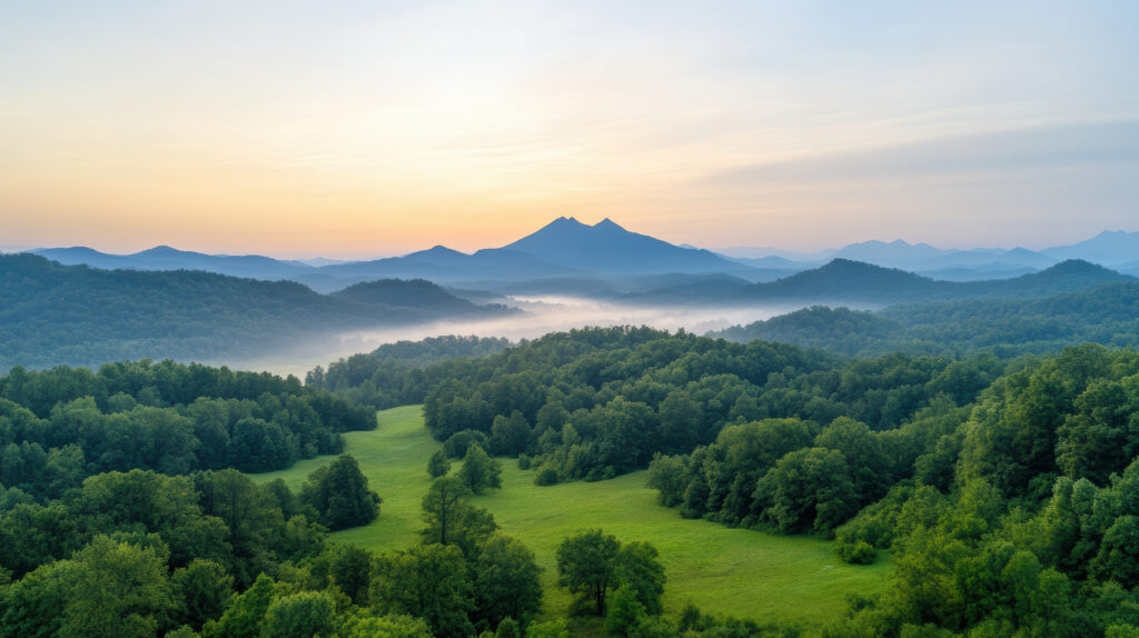 Breathtaking mountain silhouettes
